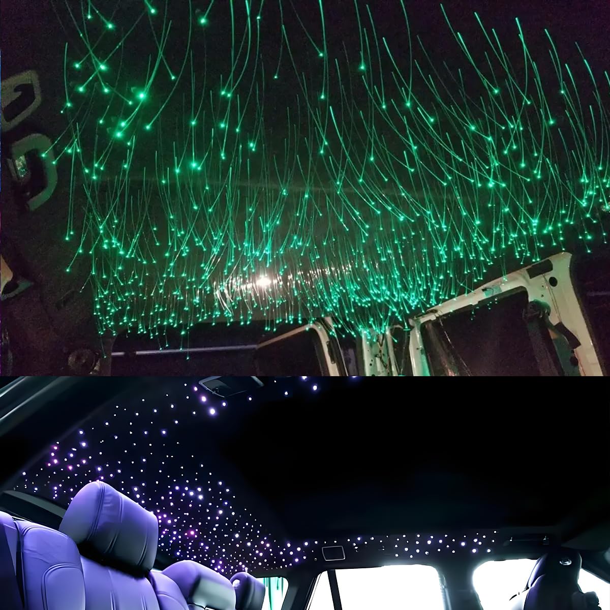 AKEPO 1 Rolle x 2 mm x 50 m, Lichtleiter-Lichtkabel, PMMA-Kunststoff, optische Fasern für LED-Sternlicht-Scheinwerfer-Stern-Deckenleuchten-Sets und Glasfaser-Beleuchtungsdekoration (ohne Lichtquelle)