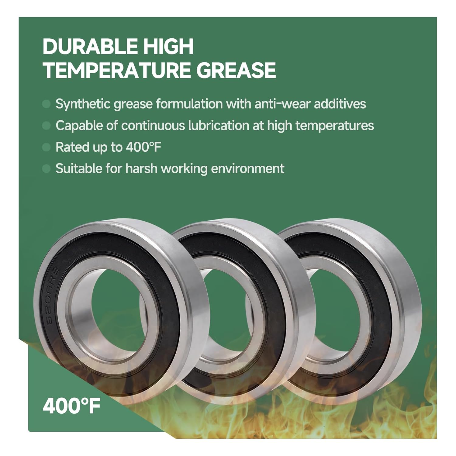 （6 Pack） for 037-6023-00 037-6015-00 Deck Blade Spindle Bearing Rebuild Kit Suitable for Bad Boy 037-6015-00Pup, Outlaw, ZT, Lightning, CZT 2004 Later Models with C3 High Temperature Grease Upgrade