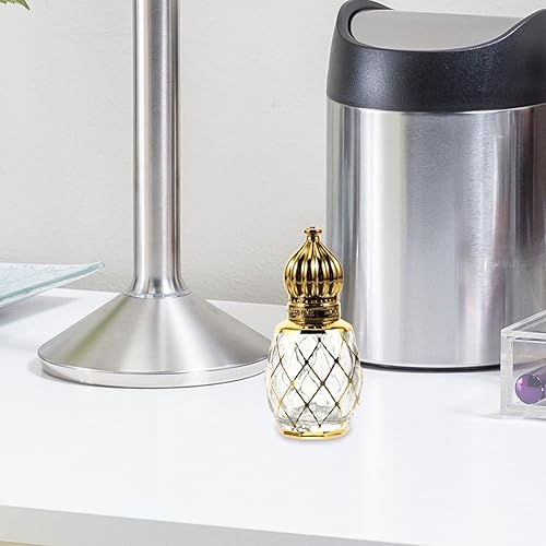 Miniatura 4 de EXCEART Spray a cuadros aceite esencial lecythus botella de aceite corona muestra titular mini botella viaje rodillo botella perfume rack Egipto