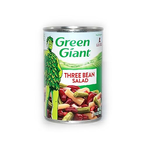 Miniatura 3 de Green Giant - Paquete de ensalada de 3 frijoles – 6 latas de 15 onzas de ensalada gigante verde de tres frijoles, con una tarjeta de recetas de JFS