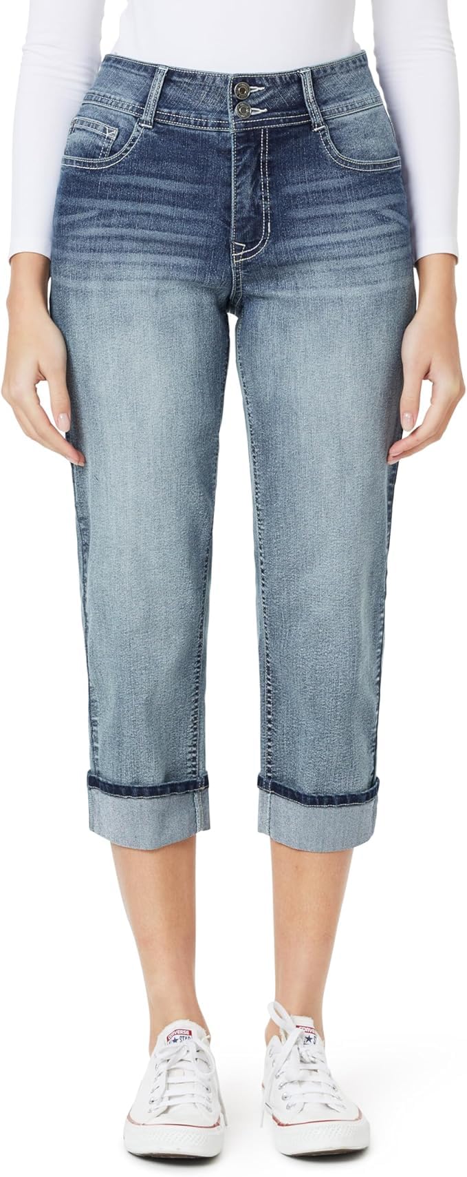 Angels Forever Young Womens Everflex Curvy Skinny Bling 23 5 Crop Jeans