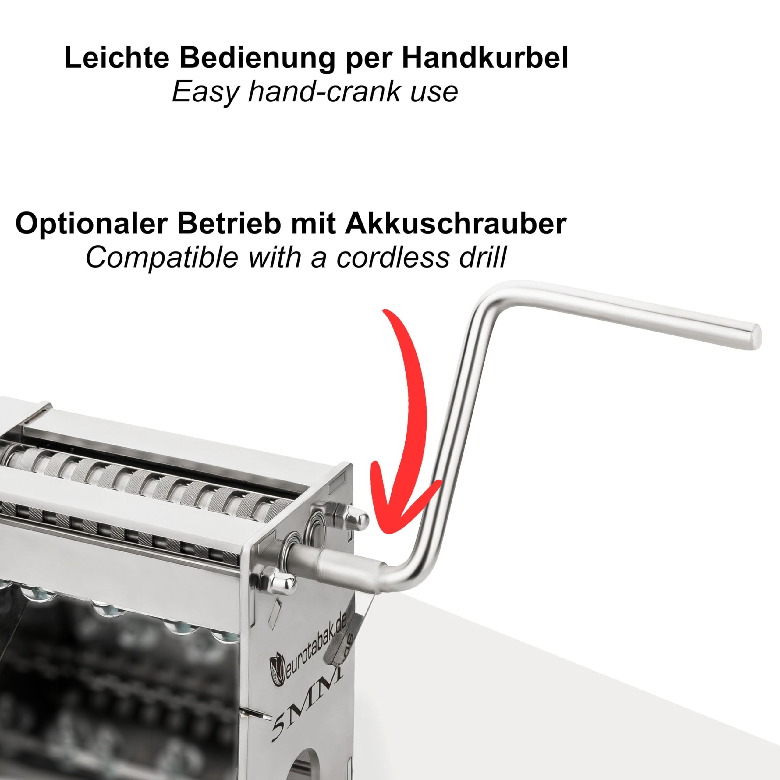 ISOLATECH EUROTABAK Macchina tagliatabacco TC-100 5,0mm | Per foglie di tabacco ed erbe, Larghezza di taglio 5,0mm, Taglio preciso, Utilizzo manuale