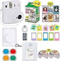 Vista 6 de Fujifilm Instax Mini 12 Cámara Instantánea Rosa Flor + Estuche de Transporte Compatible con Obturador + Paquete de Valor de Película Fuji (20 Hojas)