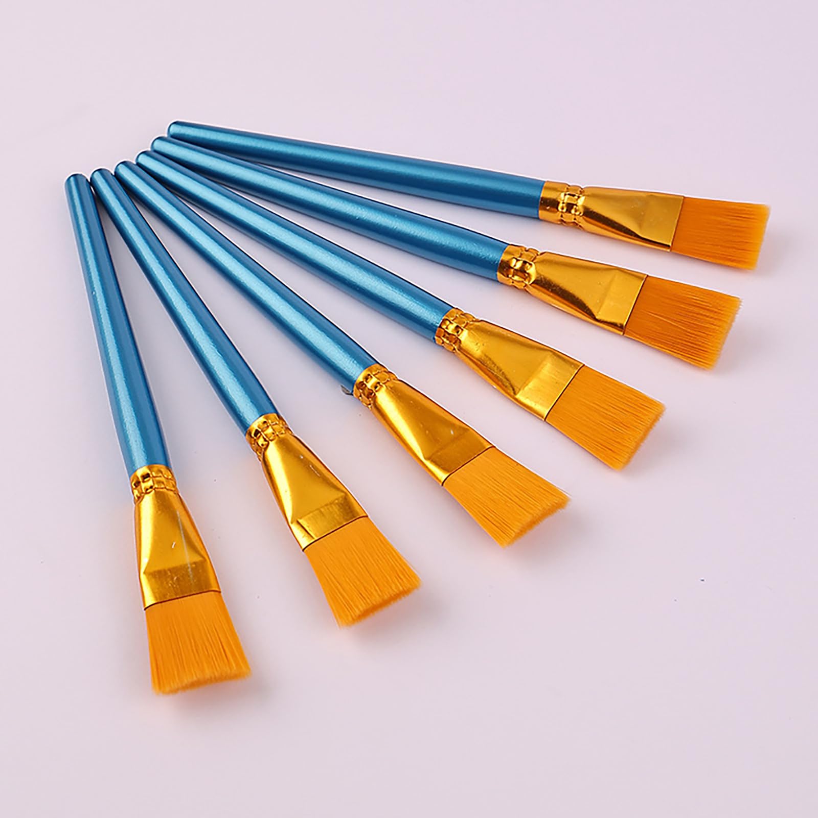10 Pinceles para Pintura acrílica de 1 Pulgada, Pinceles de Nailon para Pintura acrílica, Juego de Pinceles Grandes para Pintura al óleo y acrílica.