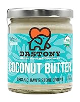Vista 1 de Dastony Mantequilla de coco cruda orgánica, 8 onzas, solo un ingrediente, vegano, apto para paleo y keto, sin OMG, sin gluten, paquete de 1