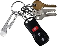 Vista 6 de Clip de mosquetón con llave, plateado, 1-11/16 pulgadas