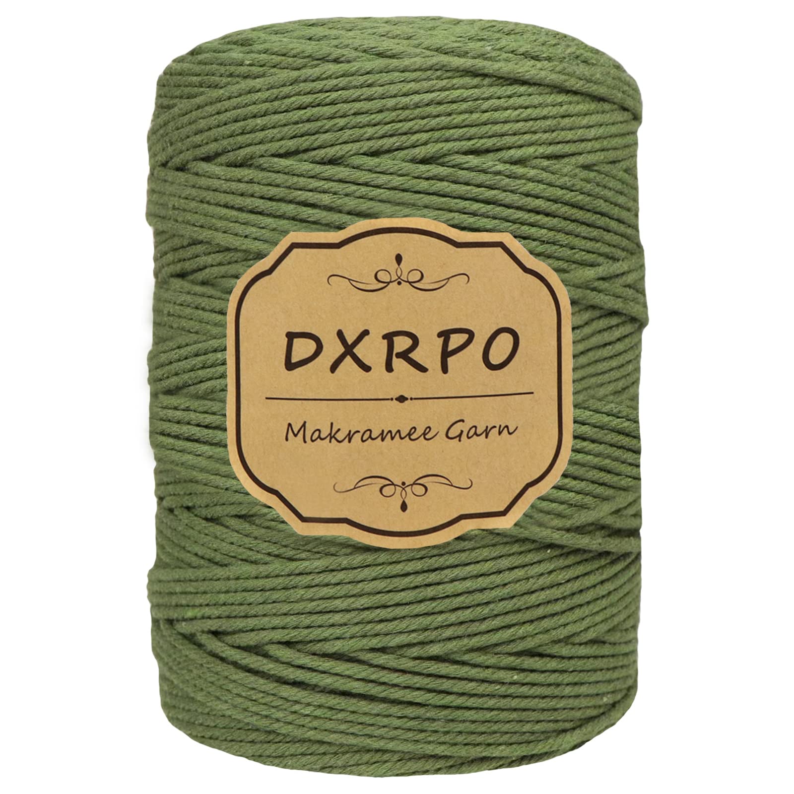 DXRPO Makramee Garn,Baumwollgarn Makramee, Macrame Cord für DIY Makramee Wandbehang, Makramee Blumenampel, Weihnachten Deko, Geschenke für Gute Freunde, Pflanze Aufhänger Boho Deko