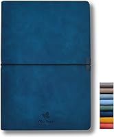 Vista 13 de Cuaderno de tapa blanda, cuadrícula de puntos/puntos, A5, 5.8 x 8.3 pulgadas, piel sintética de alta calidad, papel grueso cremoso, encuadernado