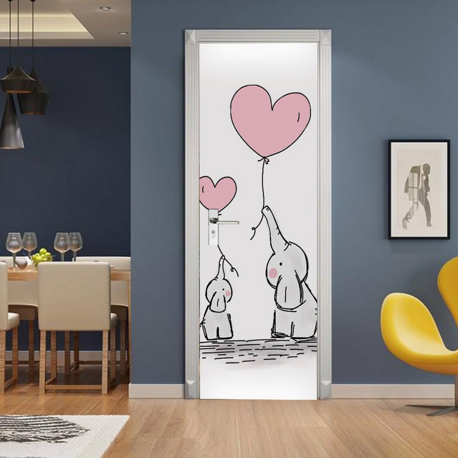 Autocollant Porte Zen Sticker Porte 3D 77x200cm - Effet Trompe-l'œil - PVC Imperméable - Déco Murale Moderne Autocollant Porte 3D PVC 77x200 Cm Décoration