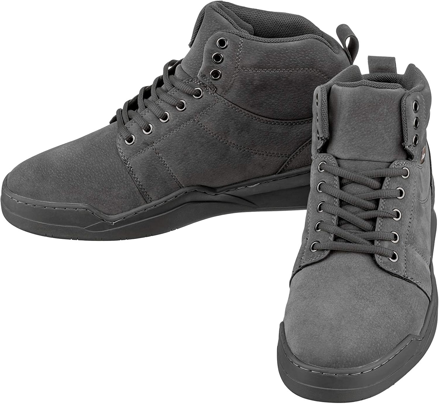 CALTO Men's Invisible Height Increasing Elevator Shoes - Grey Athletic Ankle Top Sneaker Boots - 2.6 Inches Taller - H3122- Size 12 D(M) US