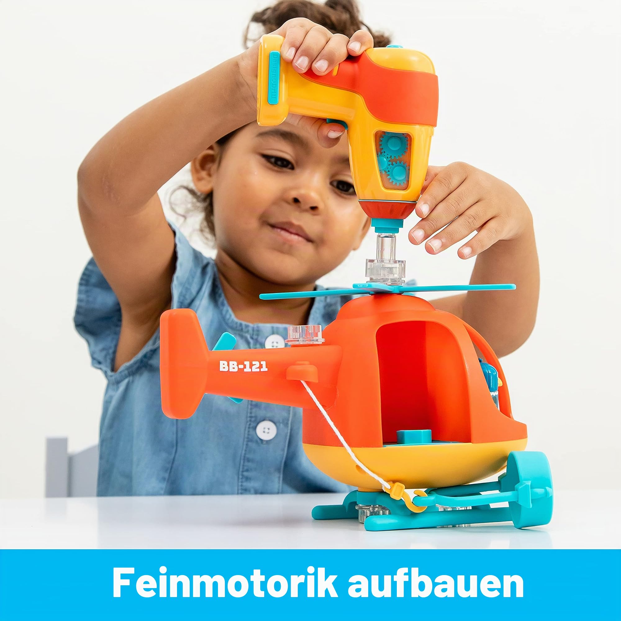 Learning Resources Design & Drill Bolt Buddies Rettungshubschrauber, Feinmotorik, Konstruktionsspielzeug