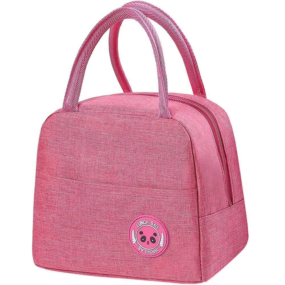 Starflyer Insulated Lunch Bag Women Girls, Reusable Cute Tote Lunch Box for Adult & Men, Leakproof Cooler Lunch Bags for Work Office Travel School Picnic. (Pink)-image-24