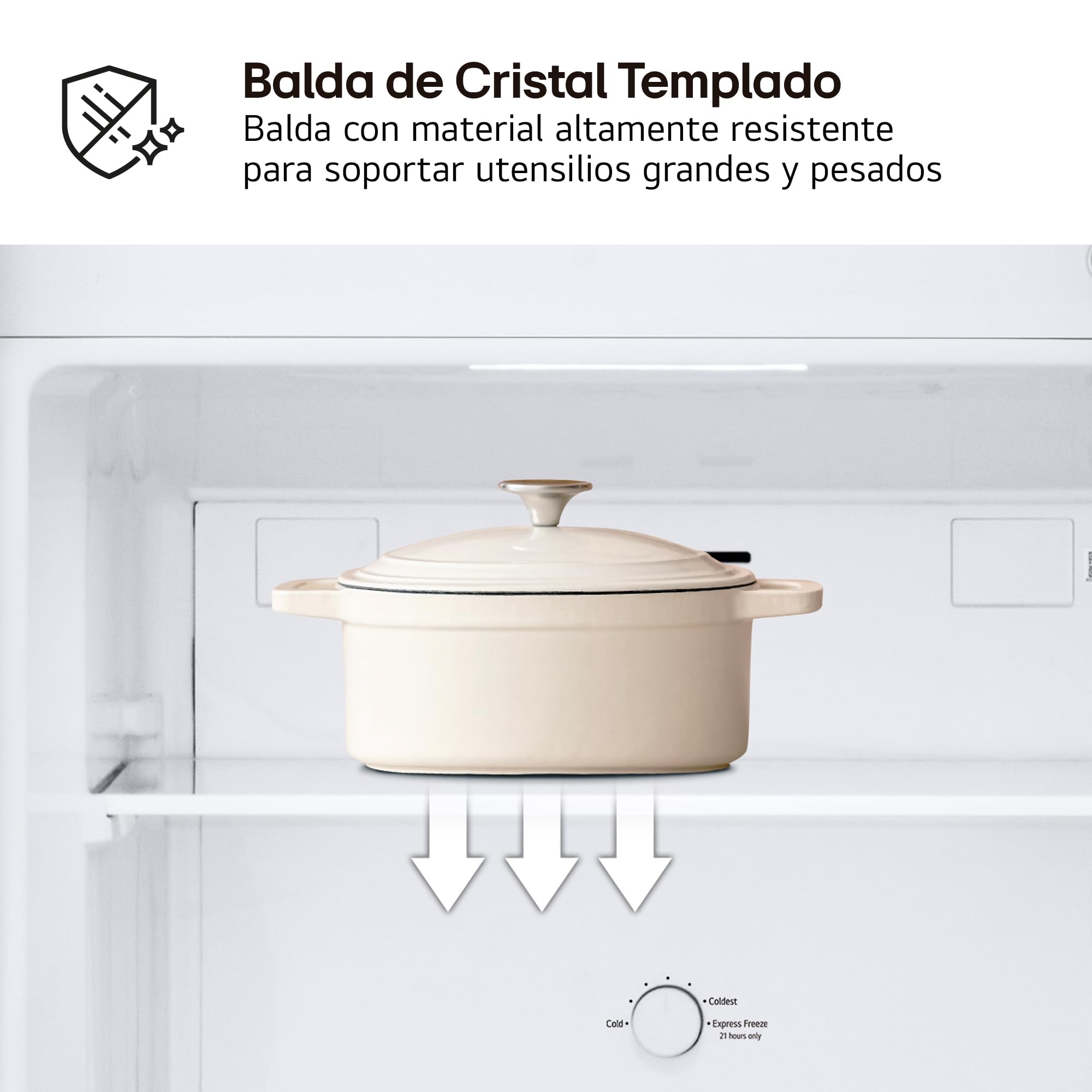 LG GTBV22PYNJ - Frigorífico Dos Puertas Total No Frost, 1,45m, Clasificación E, Inox antihuellas
