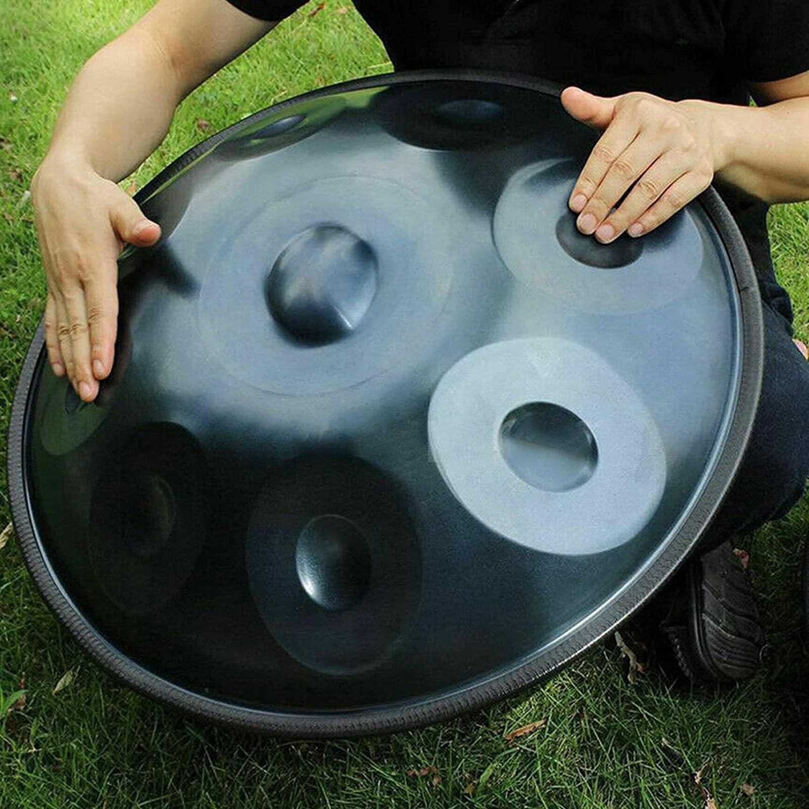 9/10/12/14 Note Tamburi per Lingua Tamburo a Mano - Strumenti a Percussione Handpan in Acciaio, Strumento a Percussione da 22 Pollici(9Notes)