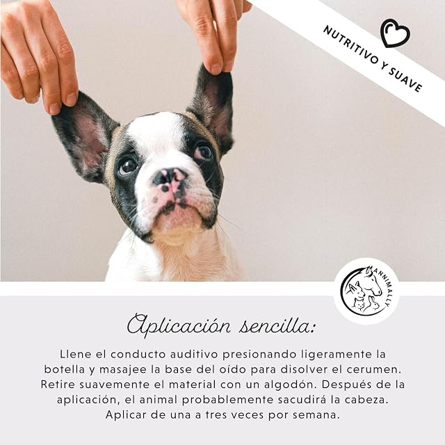 Foto 6 de 7 de Annimally Limpiador de oídos para perros y gatos, 250 ml, con manzanilla, caléndula y propóleos