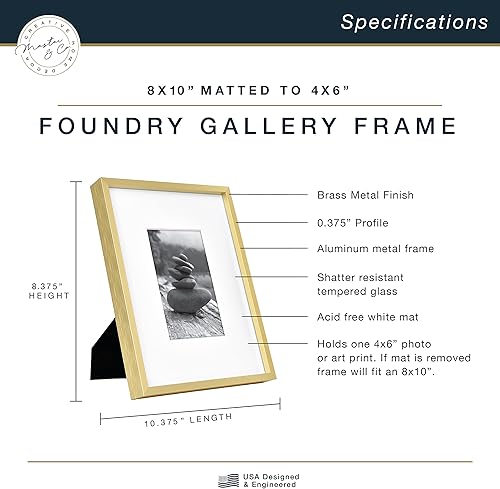 Vista 10 de MCS Master & Co. Foundry Gallery - Marco metálico de pared color negro, 16 x 24 pulgadas sin paspartú