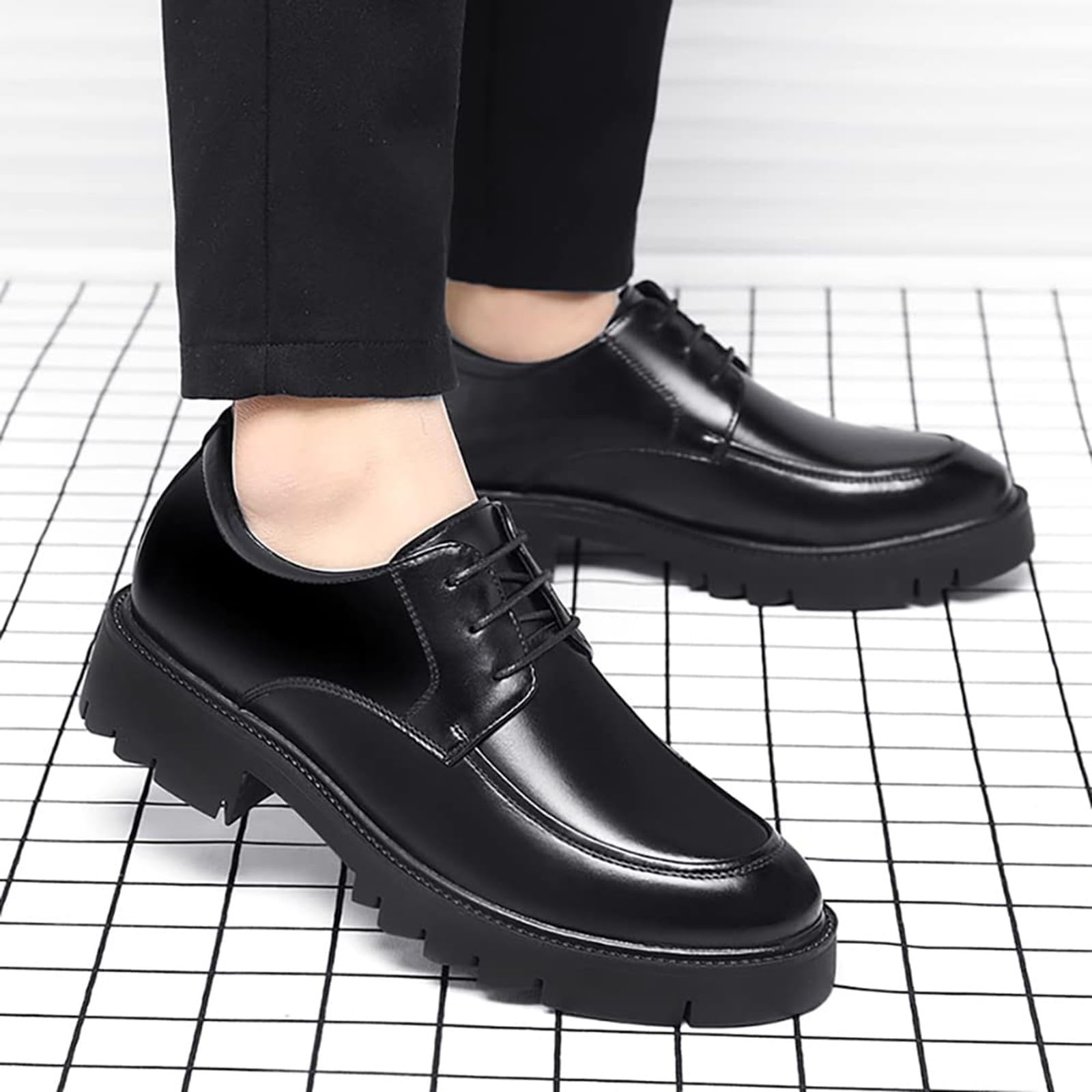 Aufzugsschuhe Für Herren, Höhenerhöhende Lederschuhe, Formelle Abendschuhe Echtes Leder High Heel Schuhe, Höhe Erhöhen Männer Schuhe Formelle Abendschuhe Lederschuhe Freizeitschuhe