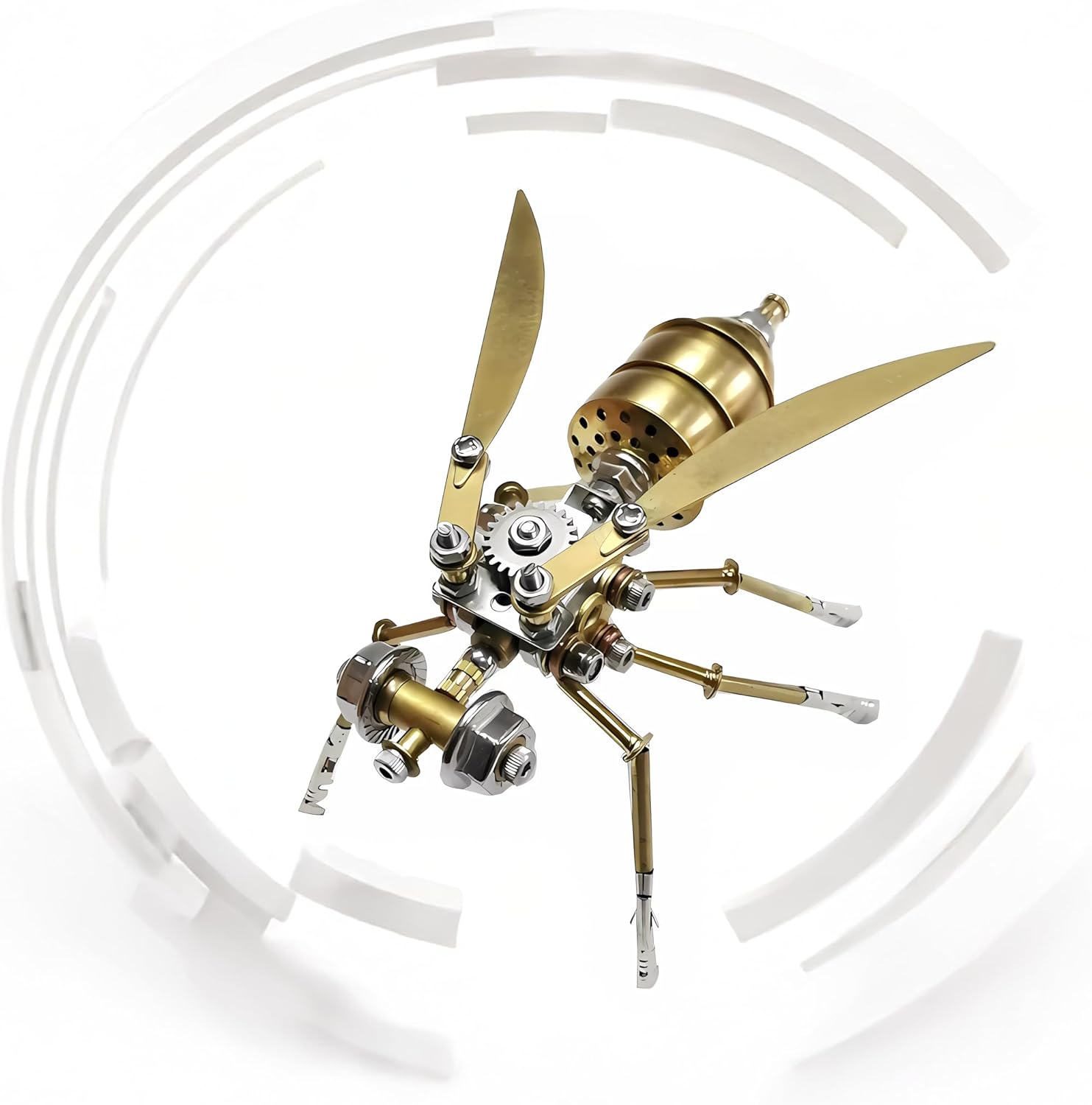 Challenging 3D Puzzle Gift Steampunk Metal Insect Bug Mechanical Sculpture Insect 3D Vespa Model Engineering for Teens Personalized Ornament Gift for Birthday, Ideas(Vespa)