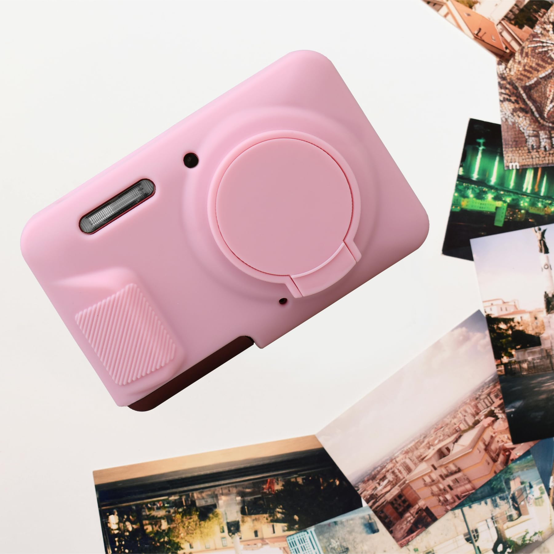 Cassa della fotocamera in silicone per fotocamera digitale Kodak PIXPRO FZ55, custodia protettiva in silicone morbida copertura lente rimovibile, Rosa