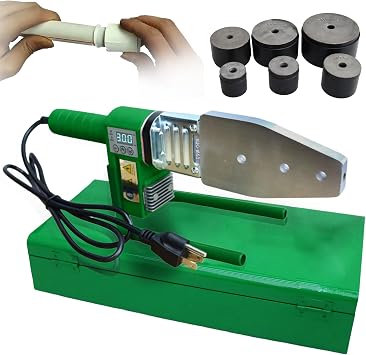 البلاستيك أنابيب المياه لحام، 110 V/800 W PP/PP-R/PE/PP-C آلة لحام الانصهار الأنابيب، آلة لحام الأنابيب البلاستيكية، المقبس الانصهار الأنابيب لحام كيت ث/6 يموت رؤساء
