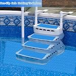Pool Ladder Mat 9''×36'' Non-dérapant Protège Pool Linge de piscine et escaliers (Leaves)