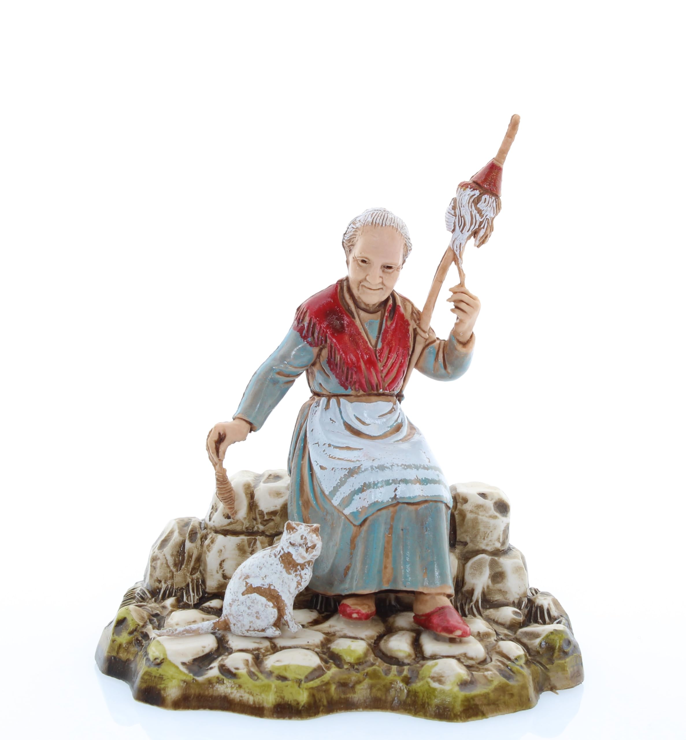 Moranduzzo Conjunto de 4 Oficios de Mujeres para Belén de 10 Cm Escala 1:20-Figuras de Belén Indestructibles-Estilo 700', Pintura Acabada a Mano, Producto Oficial, Escultor M. Landi