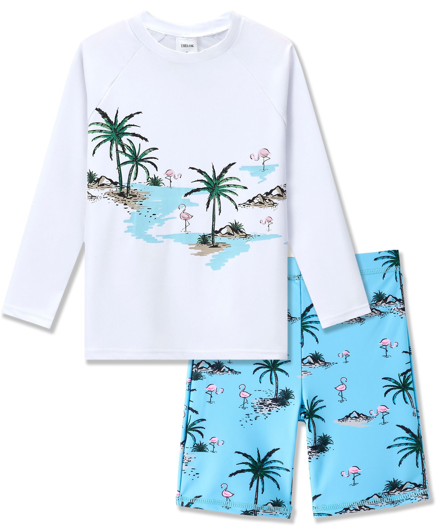 UMELOK Boys Rash Guard Sets Swimsuit