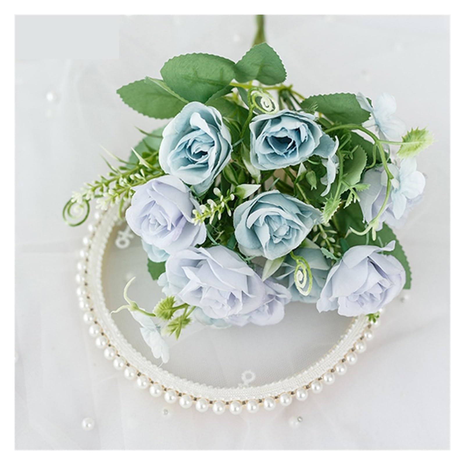 Décorations de fête à domicile DIY avec bouquet artificiel de roses