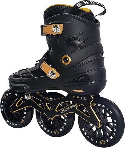 Miniatura 4 de Epic Engage Black  Gold IndoorOutdoor 125mm 3-Wheel velocidad de Inline Skates