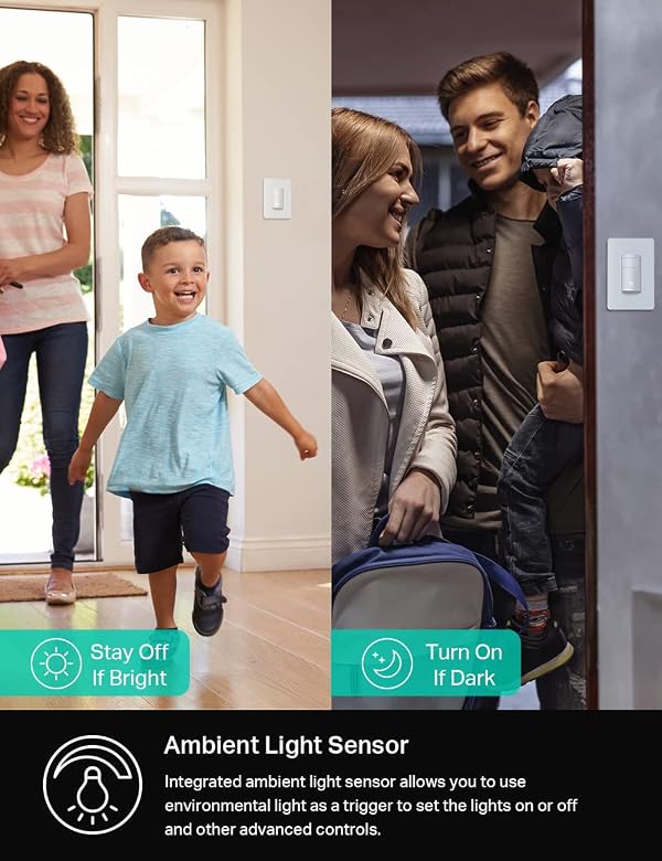 Kasa Smart Motion Sensor Switch, Single Pole, Needs Neutral Wire, 2.4GHz Wi-Fi Light Switch, Works with Alexa & Google Assistant, UL Certified, No Hub Required(KS200M),White,1-Pack by Kasa Smart - Image 7