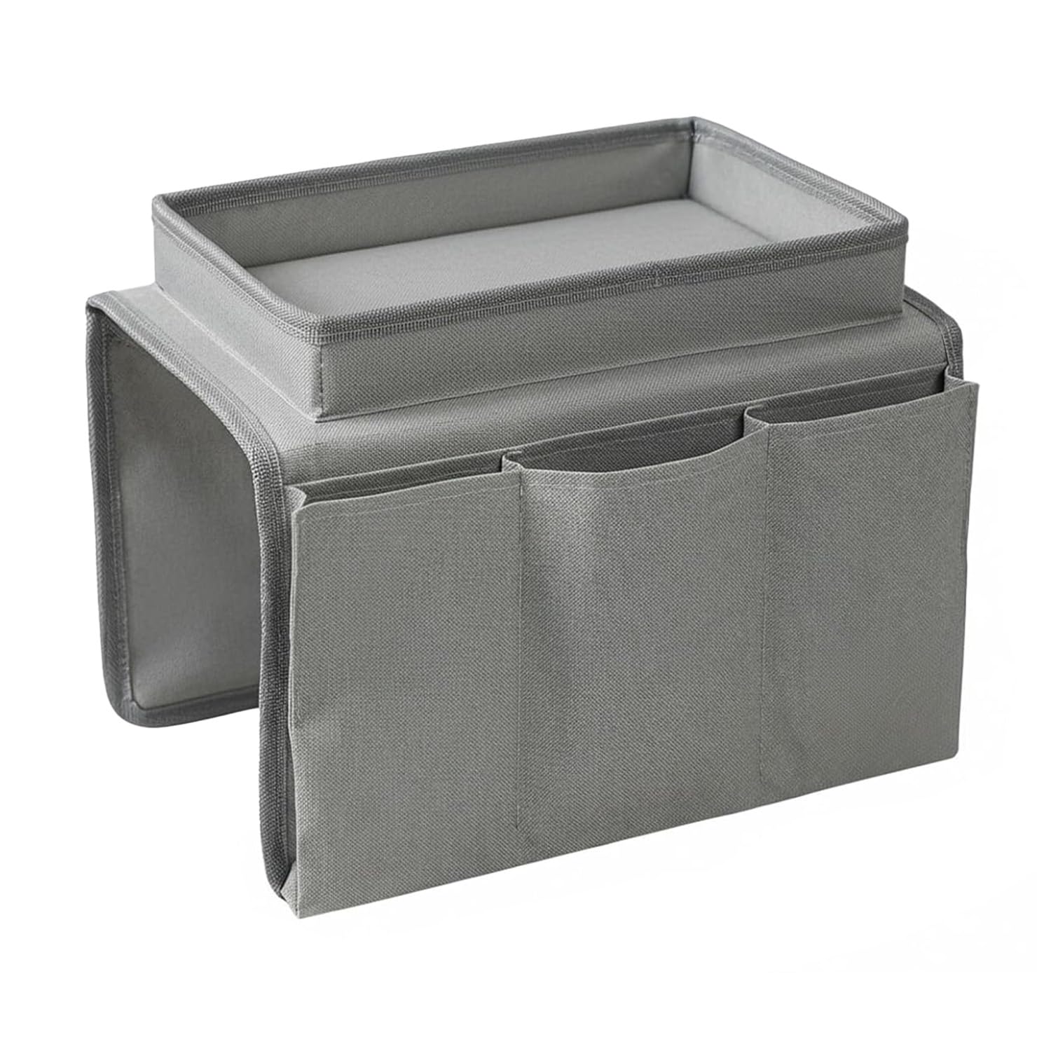 Tabanzhe Sofa Arm Tray Organiser,Waterproof Non-Slip Armchair Caddy with Multi-Pockets for Drinks, Snacks Phone Tablet TV Remote & Books,Foldable Sofa Armrest Table for Living Room