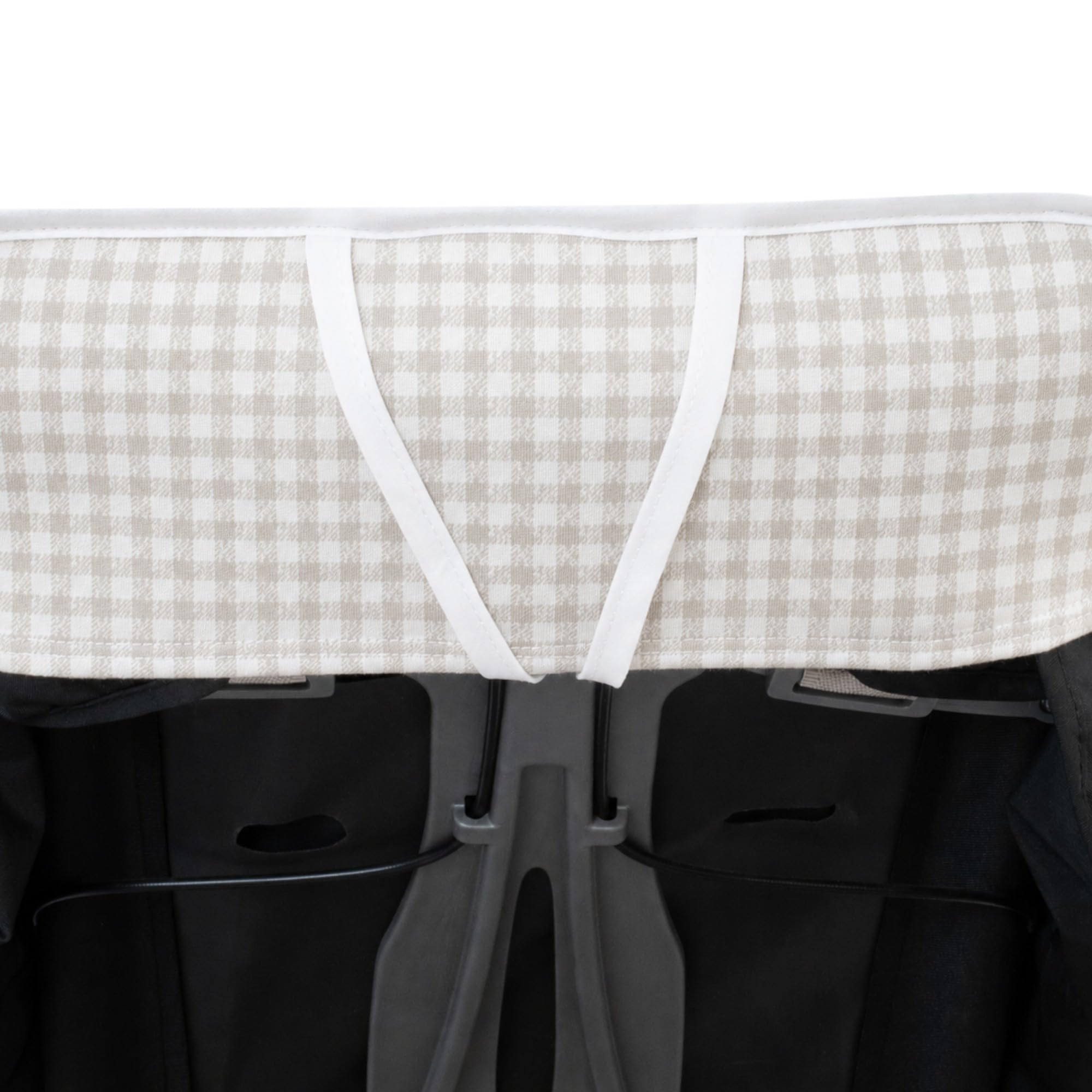 JYOKO KIDS Colchoneta Universal para Cochecito de Bebé y Silla de Paseo Infantil + Protector de Arnés Elaborados en Algodón + Espuma + Tejido 3D Transpirable (Gold Vichy)