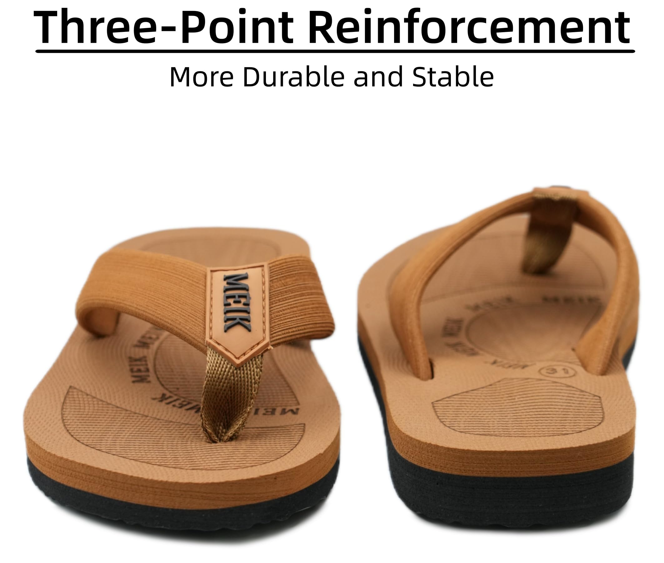Meik Mangni Kids Boys Girls Flip Flops Comfortable Cushion Thong Sandals Lightweight Slip Resistant Sandals Summer Durable Quick Dry Slide Shower Shoes for Beach Swim Pool — view 7