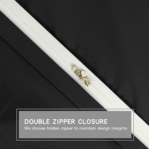 Miniatura 3 de Helthep Funda de edredón tamaño King, juego de funda de edredón suave King, 3 piezas de doble cepillado tamaño King con cierre de cremallera, 1