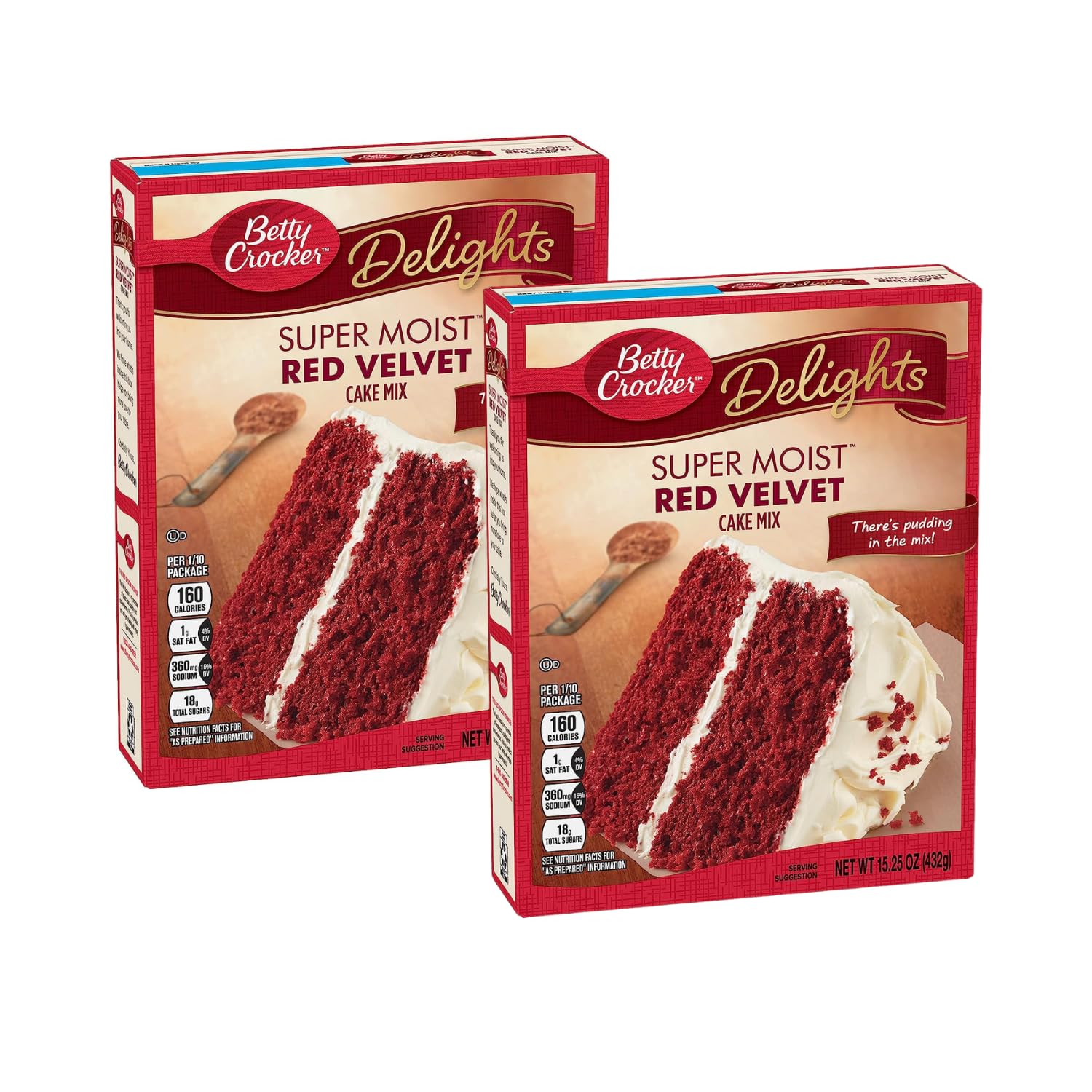 Quick and Easy Super Moist Red Velvet Cake Mix 432g 15oz | Pack of Two