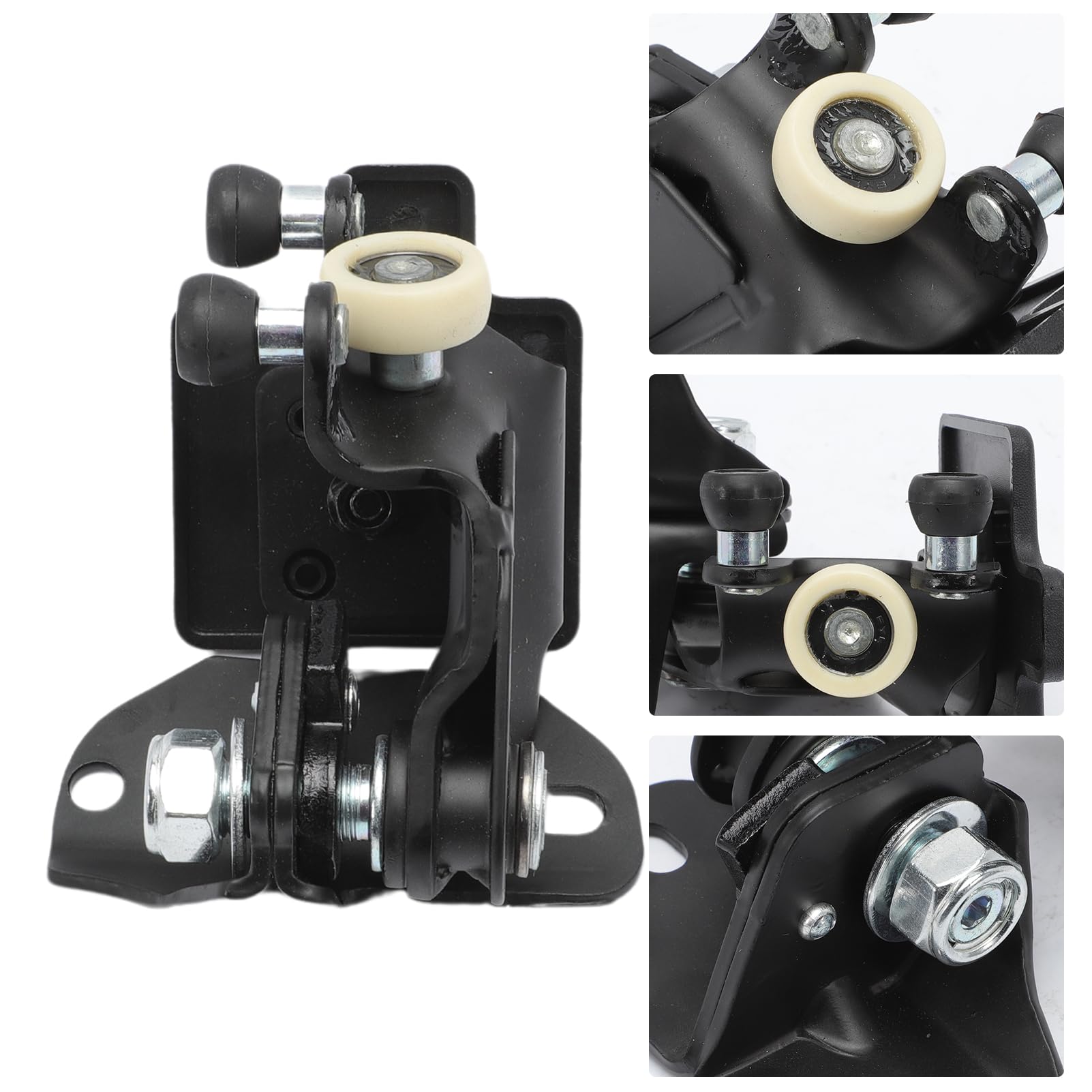 Seitentürrolle für Jumper Ducato Boxer - Schiebetürrolle Rolle Seitenrolle, Metall Kunststoff, Schwarz, Gebürstet, 1 Stück, Wohnmobil, Auto, innen und außen, Schiebetürrolle