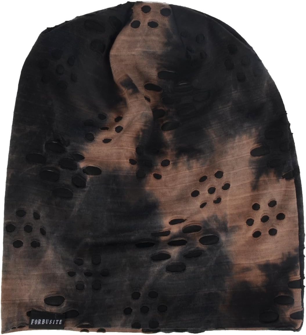 HISSHE Unisex Jersey Slouch Beanie Thin Summer Skullcap One Size 9B-Brown