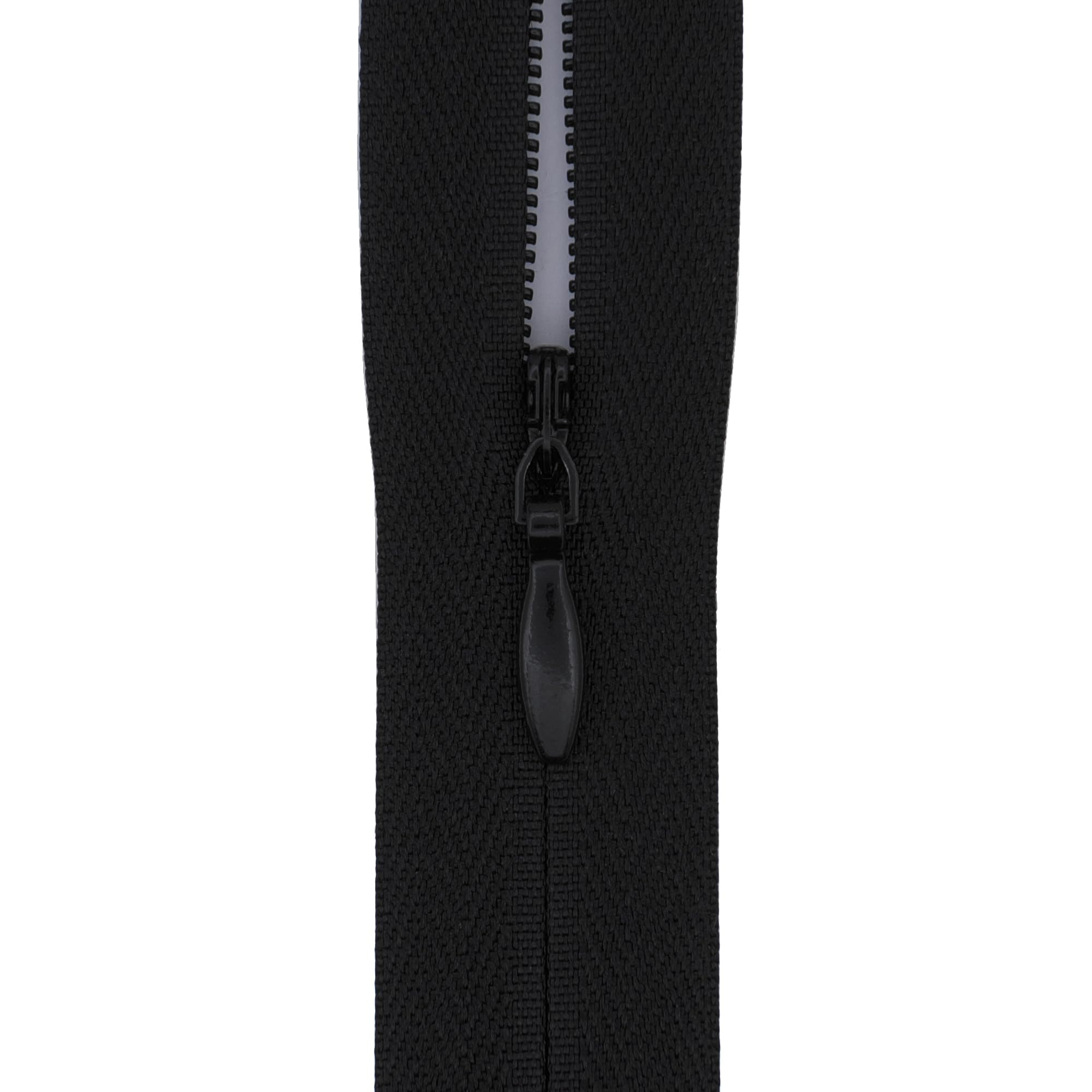 Y-Connection Black #3 Woven Tape Invisible Zip (Close End), 14 Inch (35Cm) For Skirts, Dress Side-Seams & Small Lumbar Cushions - Professional Nylon Coil Zips For Sewing & Dressmaking- 1 Zip (Black)