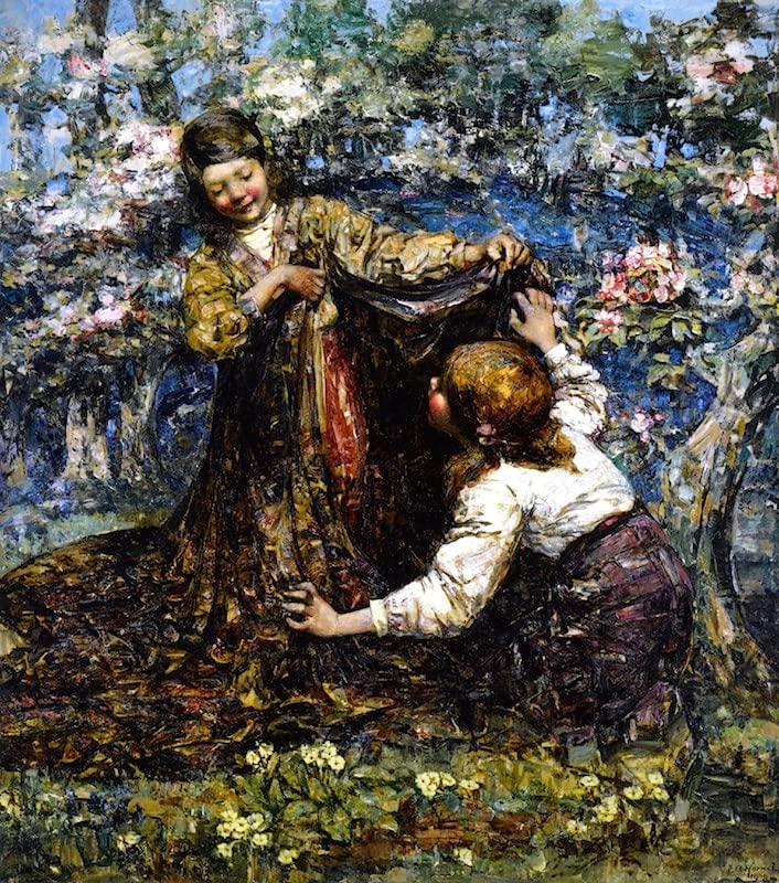 Affiche toile Gli Acchiappafarfalle Hornel 58x90 cm art mural