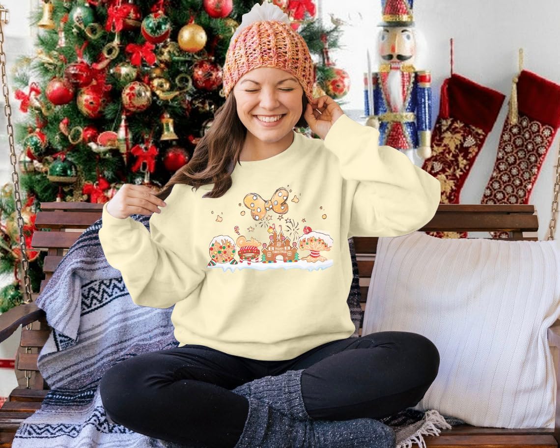 MYHALF Christmas Sweatshirt Women Xmas Shirts: Oversized Merry Christmas Crewneck Sweater Funny Magical Snowman Graphic Tops - Image 5