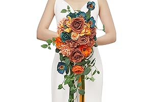 Serwalin Fall Cascading Autumn Bridal Bouquet for Weddings