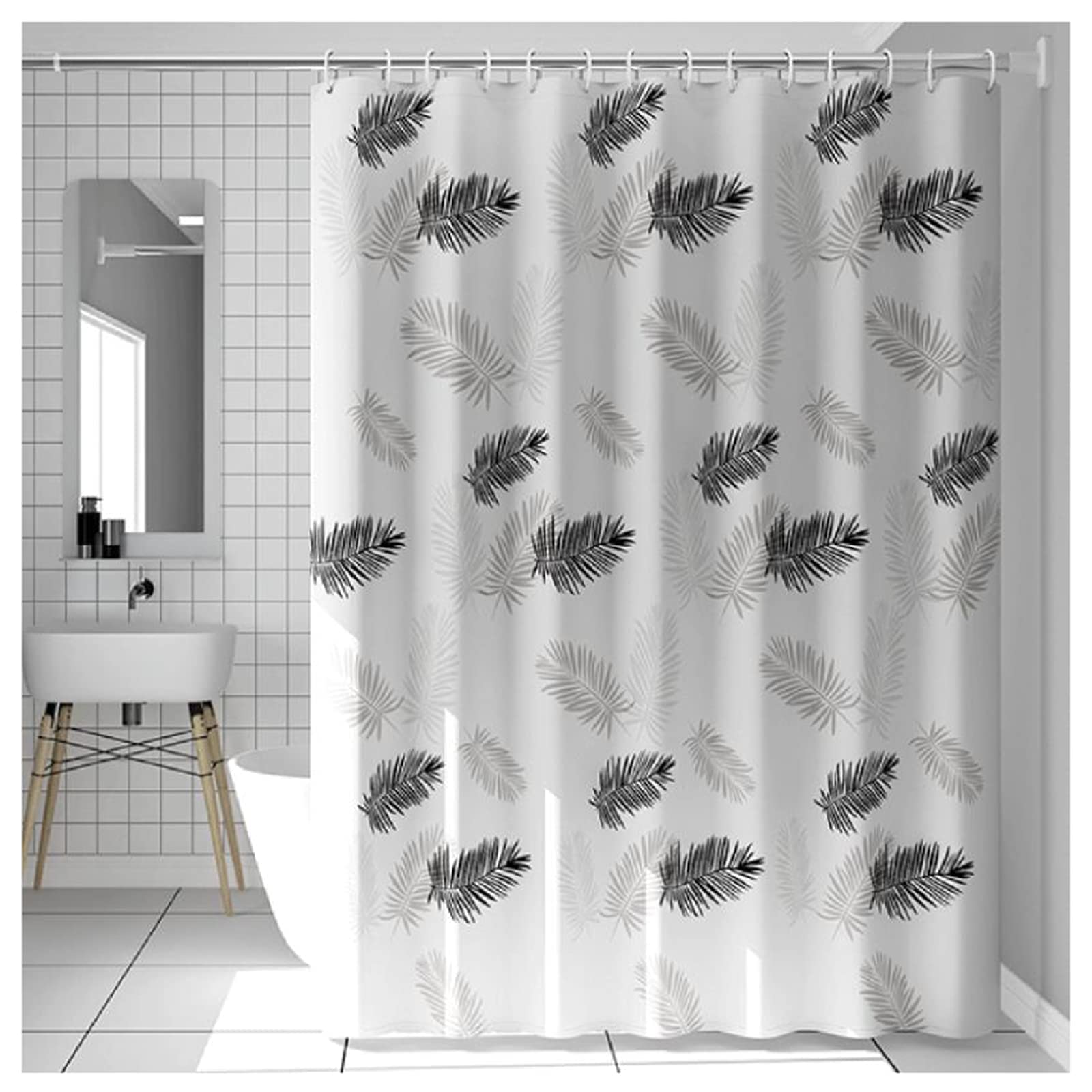 Rideau de douche épais séparation baignoire imperméable style européen durable et doux