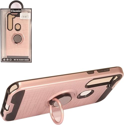Miniatura 4 de Para Motorola Moto G Stylus XT2043, Moto G Power XT2041 (versión 2020) - Funda híbrida con soporte de anillo - RS2 oro rosa