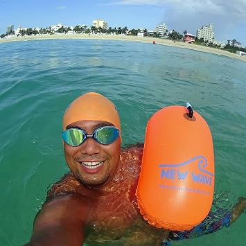 New Wave Swim Bubble Fluo Orange and Phone Pouch Bundle