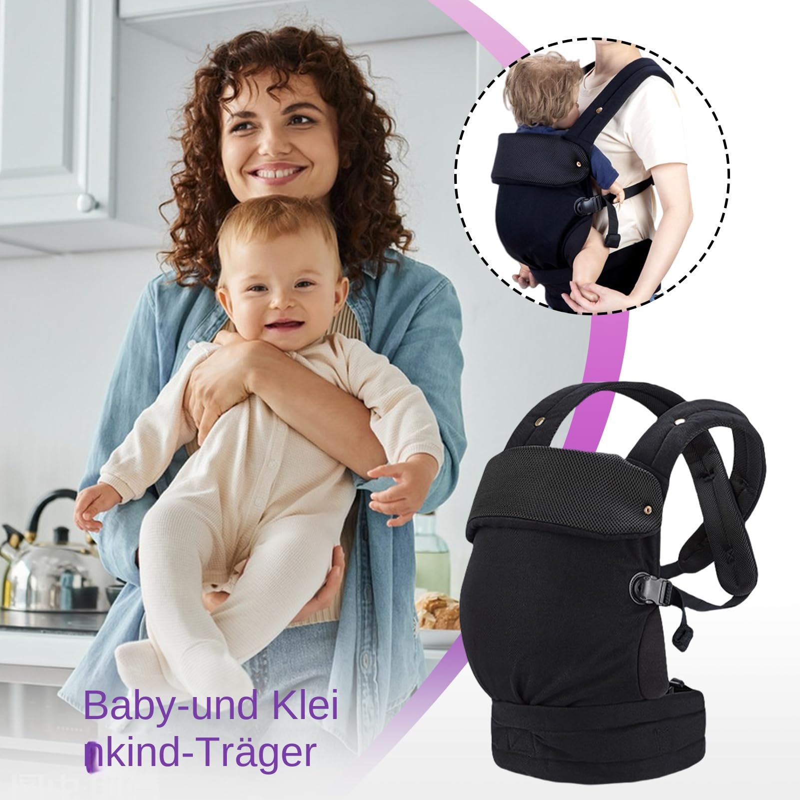 Kinder Tragesling Ergonomisch Verstellbar Leicht Und Weich Für Outdoor | Kinder Wanderrucksack Trage Für Väter Unterwegs Beim Einkaufen Tägliches Tragen Und Ausflüge Mit