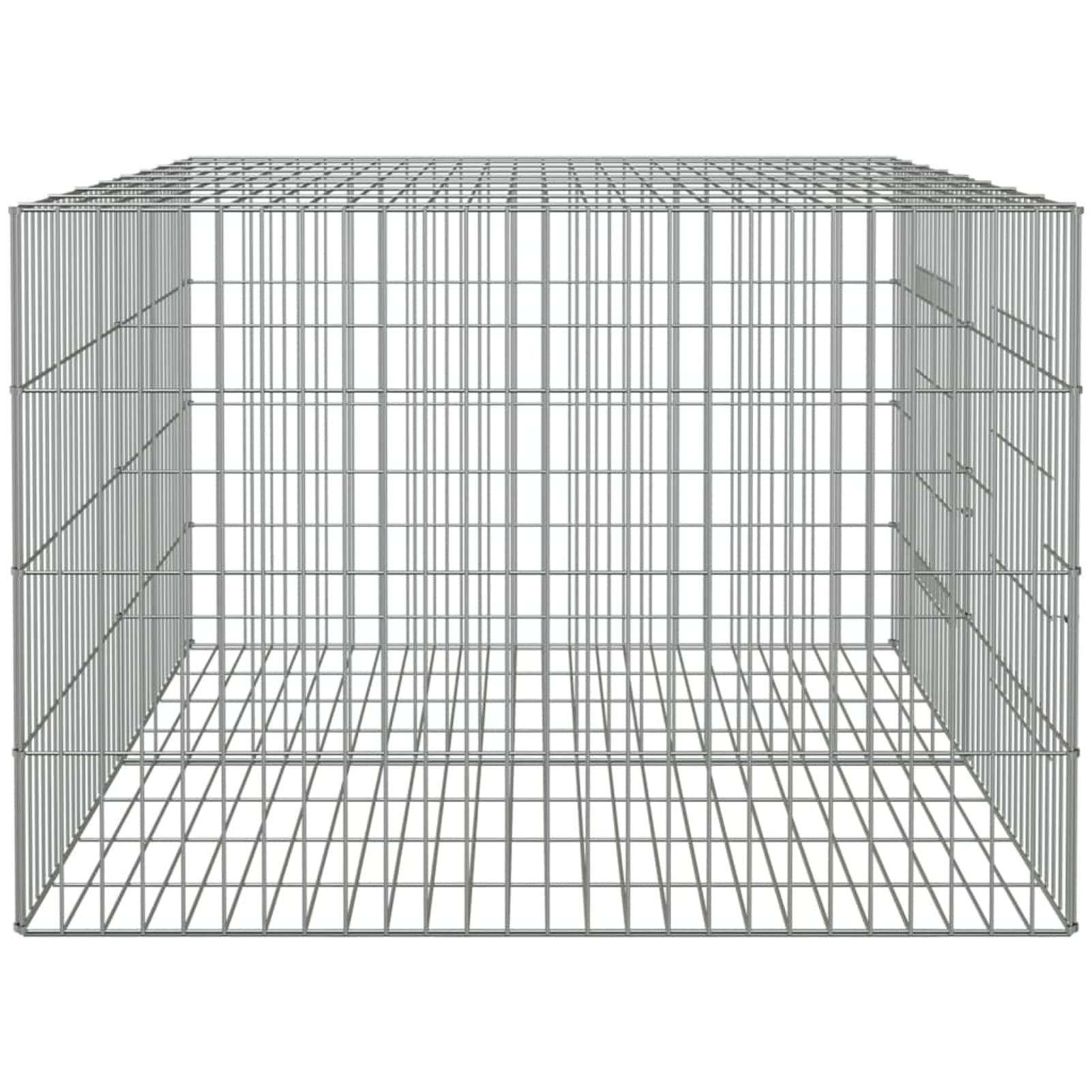 Jaula para Conejos 2 Paneles, ZEYUAN Jaula Cobaya, Corralito para Perros, Vallas para Perros, Valla para Mascotas, Recinto para Conejos, Hierro galvanizado 110x79x54 cm