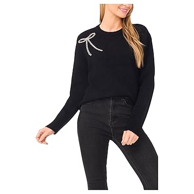 CeCe Oversized Bow Applique Sweater Women