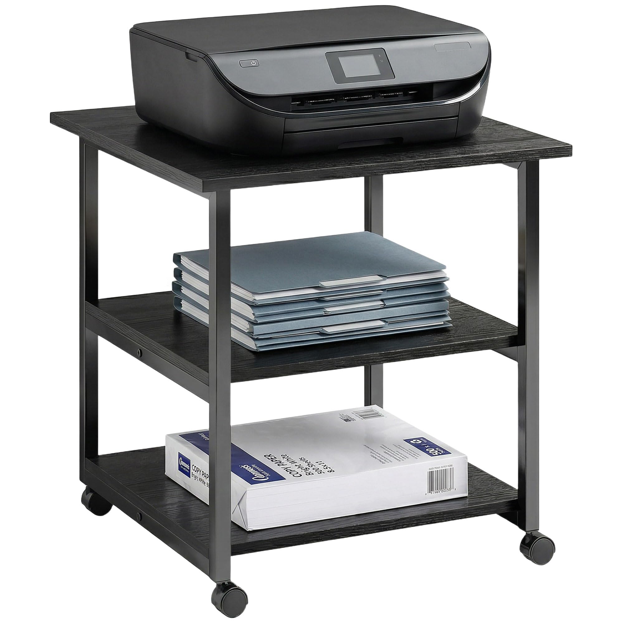 Carrello cucina portavivande di design con ruote 3 ripiani Wala Plus
