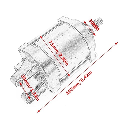 Miniatura 6 de Motor de arranque compatible con Yamaha FZ07 MT07 Tracer YZFR7  XTZ 700 Tenere XSR700 MTM690 MTT690 1WS-81890-00  FZ-07 MT-07 YZF-R7