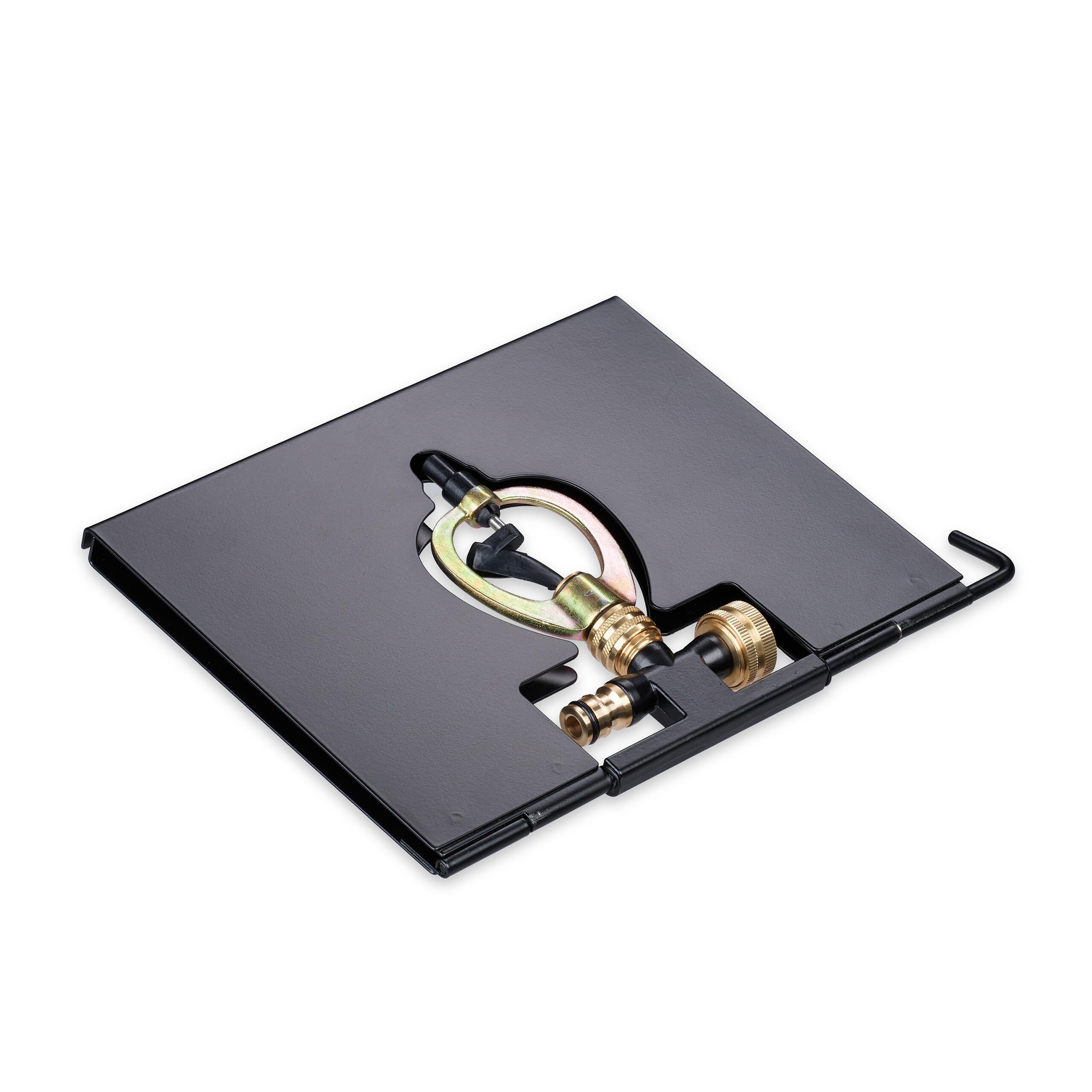 Relaxdays Arroseur de Jardin ou Toit, raccord pour Tuyau d’Eau 1/2", irriguer Surfaces Rondes Jusqu’à 78 m², Noir/doré